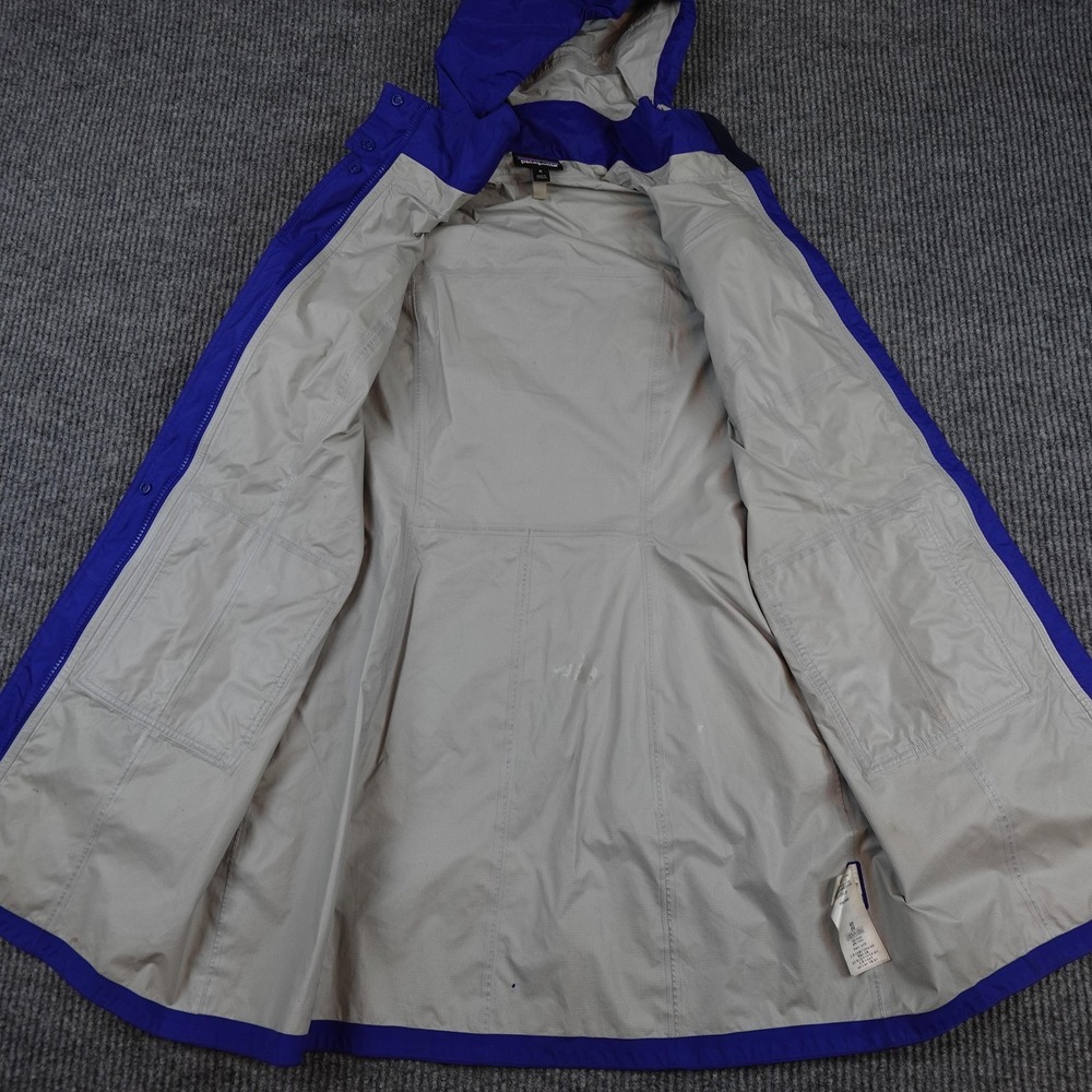 Patagonia Torrentshell City Jacket Womens Medium Blue Hooded Long Lined 27117 - Picture 4 of 11
